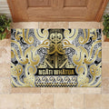 Aotearoa Iwi Ngati Whatua Rubber Doormat Maori Wharenui House Tribal Pattern