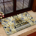 Aotearoa Iwi Ngati Whatua Rubber Doormat Maori Wharenui House Tribal Pattern