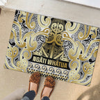 Aotearoa Iwi Ngati Whatua Rubber Doormat Maori Wharenui House Tribal Pattern