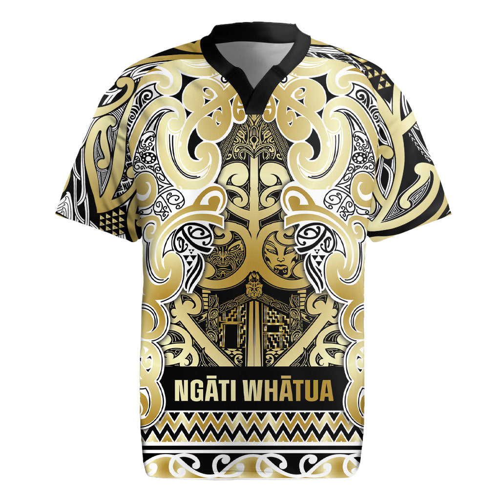Aotearoa Iwi Ngati Whatua Rugby Jersey Maori Wharenui House Tribal Pattern
