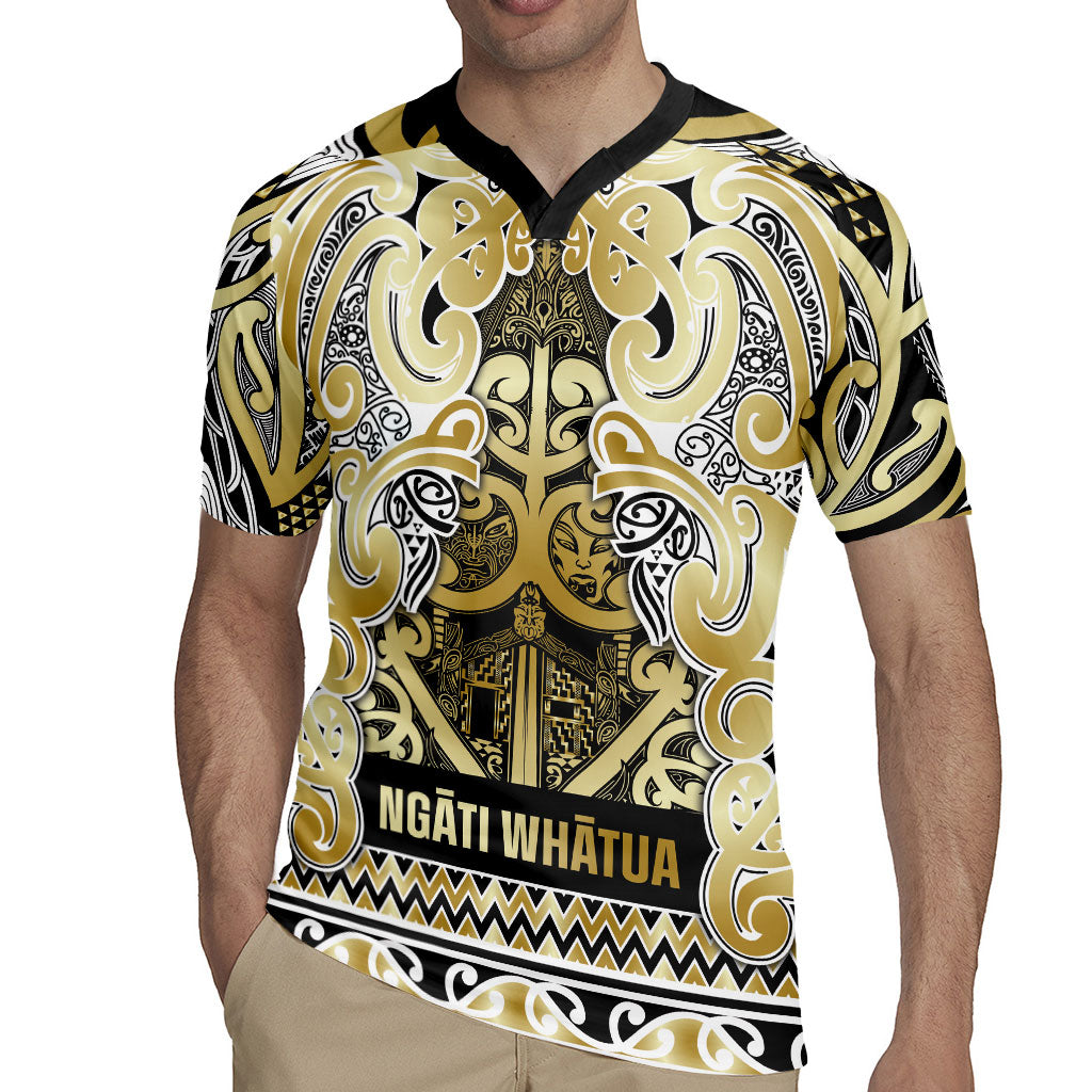 Aotearoa Iwi Ngati Whatua Rugby Jersey Maori Wharenui House Tribal Pattern