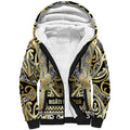 Aotearoa Iwi Ngati Whatua Sherpa Hoodie Maori Wharenui House Tribal Pattern