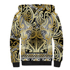 Aotearoa Iwi Ngati Whatua Sherpa Hoodie Maori Wharenui House Tribal Pattern