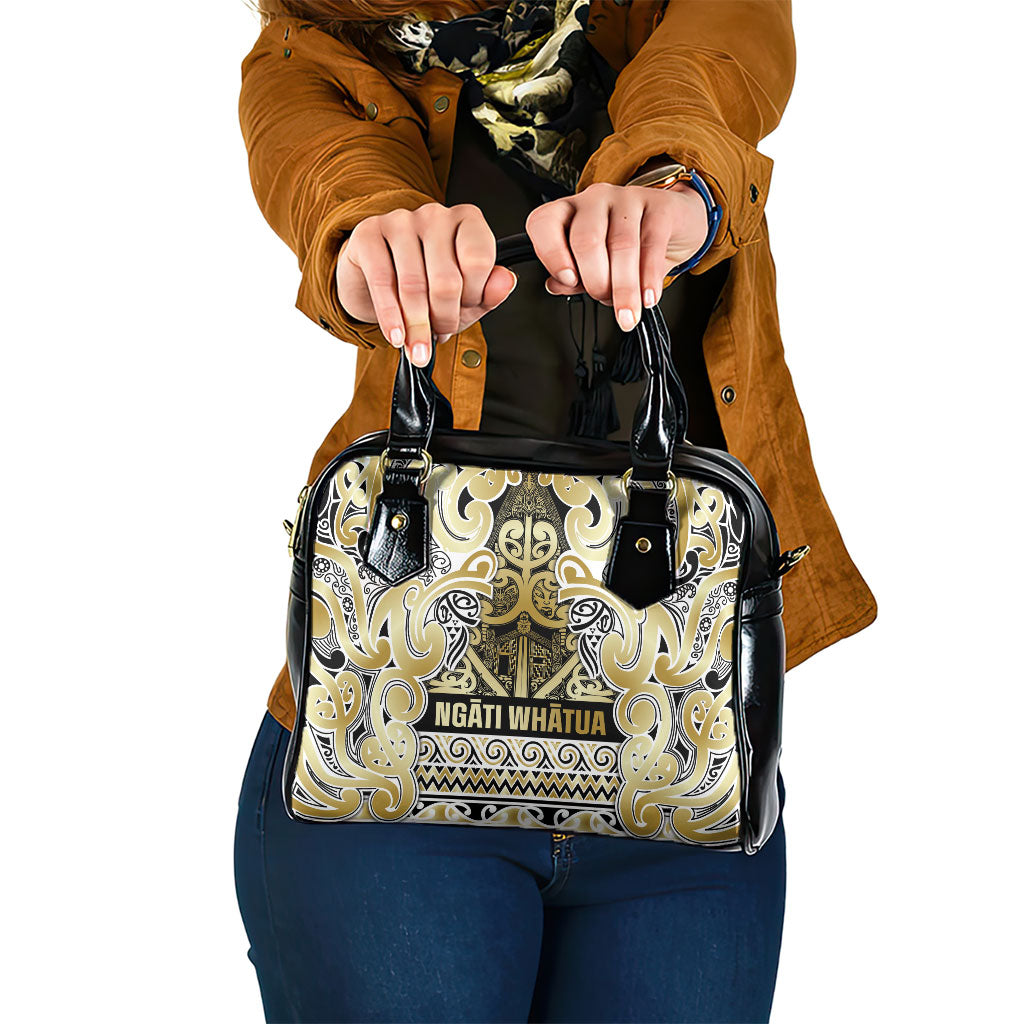 Aotearoa Iwi Ngati Whatua Shoulder Handbag Maori Wharenui House Tribal Pattern