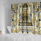 Aotearoa Iwi Ngati Whatua Shower Curtain Maori Wharenui House Tribal Pattern