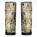 Aotearoa Iwi Ngati Whatua Skinny Tumbler Maori Wharenui House Tribal Pattern