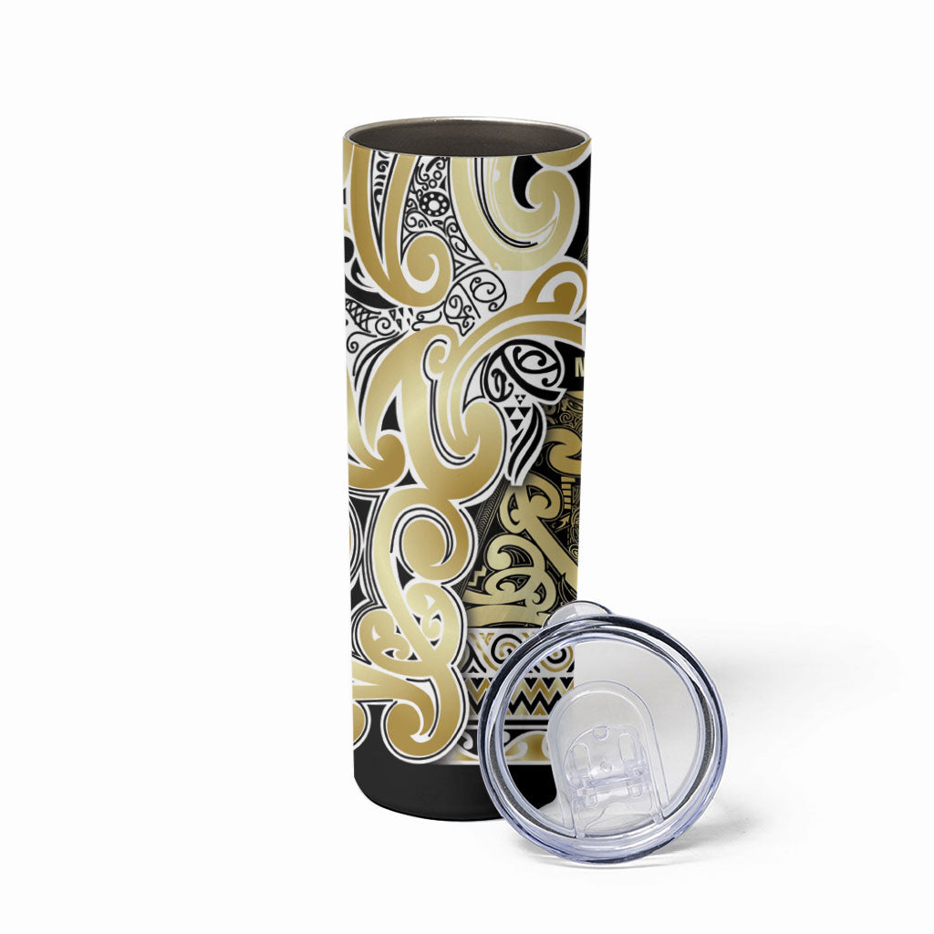 Aotearoa Iwi Ngati Whatua Skinny Tumbler Maori Wharenui House Tribal Pattern