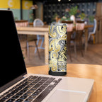 Aotearoa Iwi Ngati Whatua Skinny Tumbler Maori Wharenui House Tribal Pattern