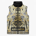 Aotearoa Iwi Ngati Whatua Sleeveless Puffer Jacket Maori Wharenui House Tribal Pattern