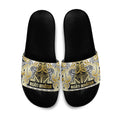 Aotearoa Iwi Ngati Whatua Slide Sandals Maori Wharenui House Tribal Pattern