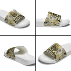 Aotearoa Iwi Ngati Whatua Slide Sandals Maori Wharenui House Tribal Pattern