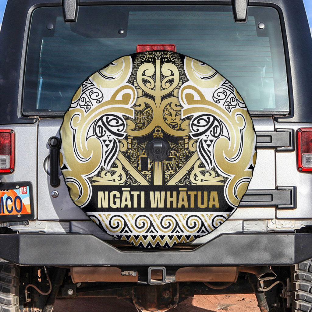 Aotearoa Iwi Ngati Whatua Spare Tire Cover Maori Wharenui House Tribal Pattern