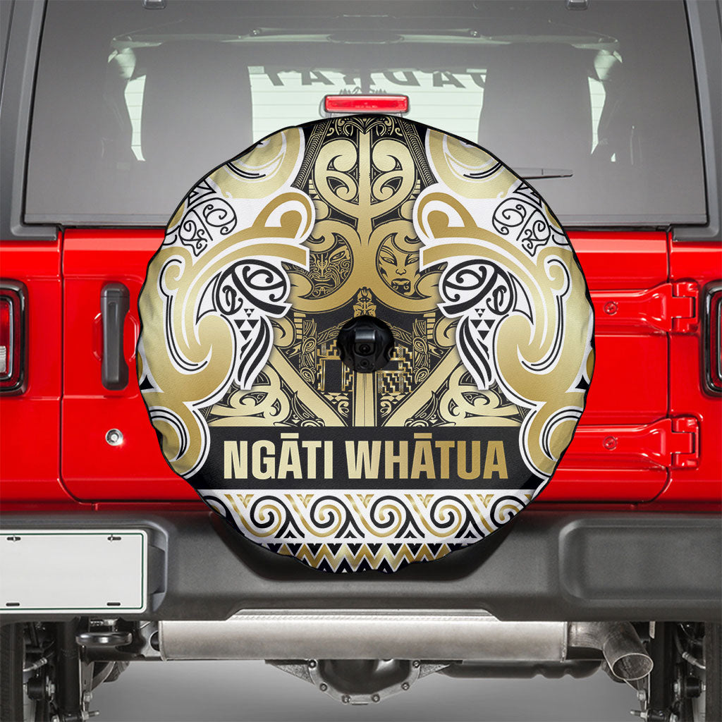 Aotearoa Iwi Ngati Whatua Spare Tire Cover Maori Wharenui House Tribal Pattern