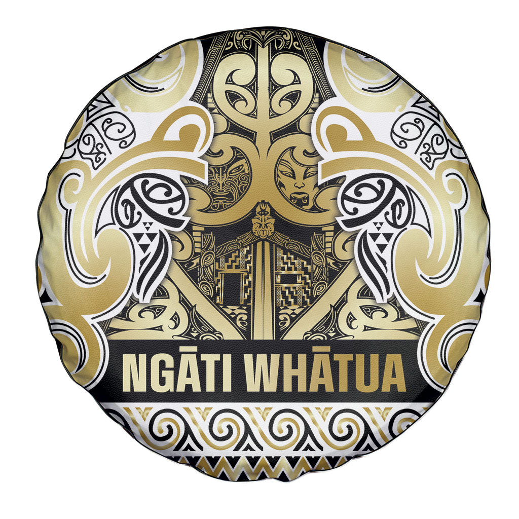 Aotearoa Iwi Ngati Whatua Spare Tire Cover Maori Wharenui House Tribal Pattern
