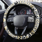 Aotearoa Iwi Ngati Whatua Steering Wheel Cover Maori Wharenui House Tribal Pattern