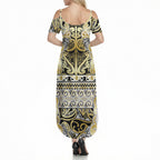Aotearoa Iwi Ngati Whatua Summer Maxi Dress Maori Wharenui House Tribal Pattern