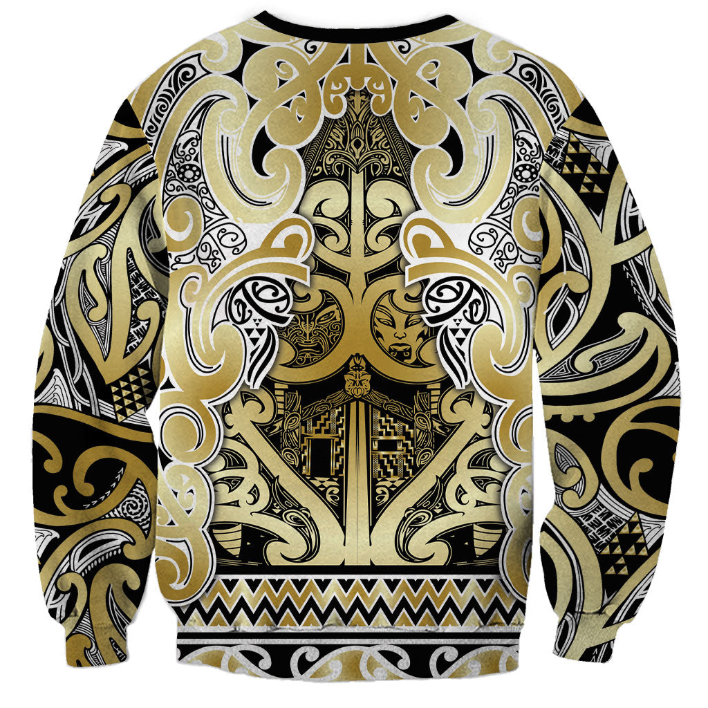 Aotearoa Iwi Ngati Whatua Sweatshirt Maori Wharenui House Tribal Pattern