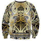 Aotearoa Iwi Ngati Whatua Sweatshirt Maori Wharenui House Tribal Pattern