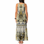 Aotearoa Iwi Ngati Whatua Tank Maxi Dress Maori Wharenui House Tribal Pattern