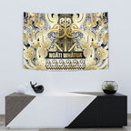 Aotearoa Iwi Ngati Whatua Tapestry Maori Wharenui House Tribal Pattern