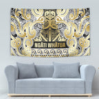 Aotearoa Iwi Ngati Whatua Tapestry Maori Wharenui House Tribal Pattern