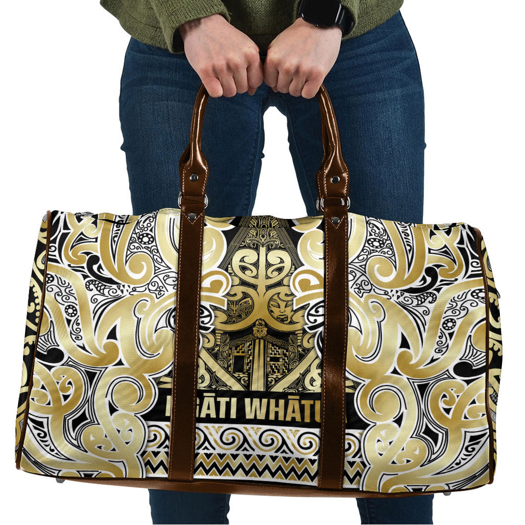 Aotearoa Iwi Ngati Whatua Travel Bag Maori Wharenui House Tribal Pattern