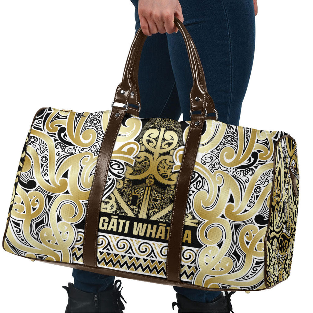 Aotearoa Iwi Ngati Whatua Travel Bag Maori Wharenui House Tribal Pattern