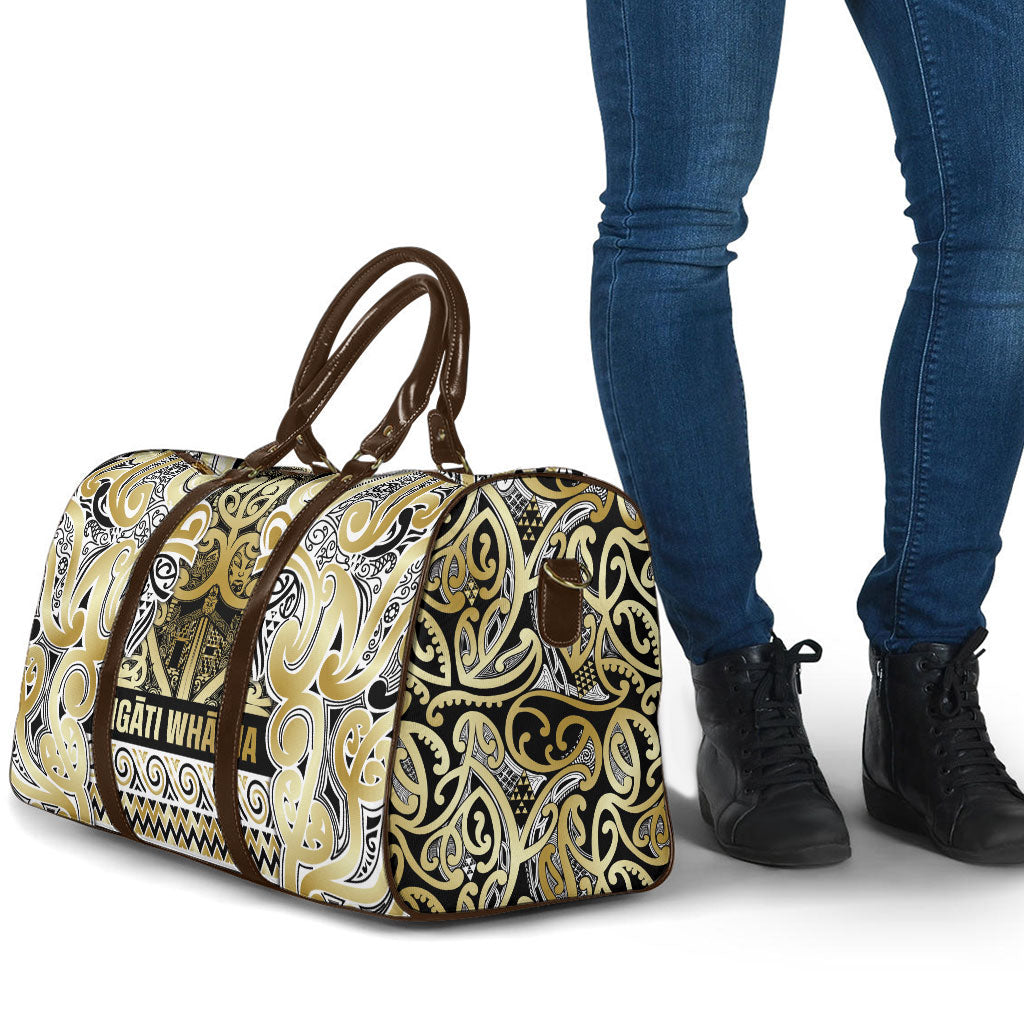 Aotearoa Iwi Ngati Whatua Travel Bag Maori Wharenui House Tribal Pattern