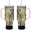Aotearoa Iwi Ngati Whatua Tumbler With Handle Maori Wharenui House Tribal Pattern