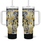 Aotearoa Iwi Ngati Whatua Tumbler With Handle Maori Wharenui House Tribal Pattern