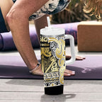 Aotearoa Iwi Ngati Whatua Tumbler With Handle Maori Wharenui House Tribal Pattern