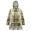 Aotearoa Iwi Ngati Whatua Wearable Blanket Hoodie Maori Wharenui House Tribal Pattern