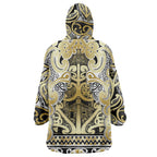 Aotearoa Iwi Ngati Whatua Wearable Blanket Hoodie Maori Wharenui House Tribal Pattern