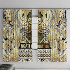 Aotearoa Iwi Ngati Whatua Window Curtain Maori Wharenui House Tribal Pattern