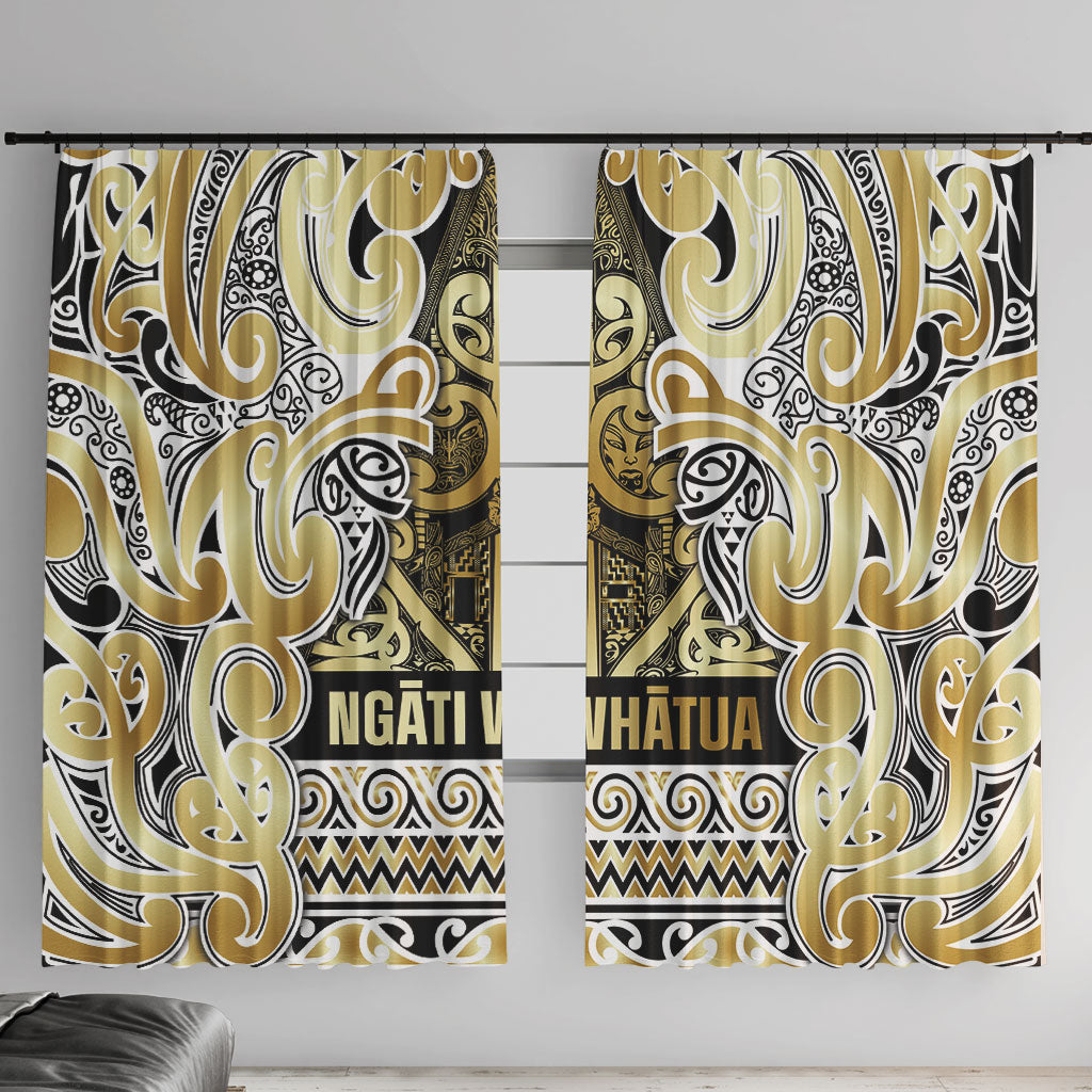 Aotearoa Iwi Ngati Whatua Window Curtain Maori Wharenui House Tribal Pattern