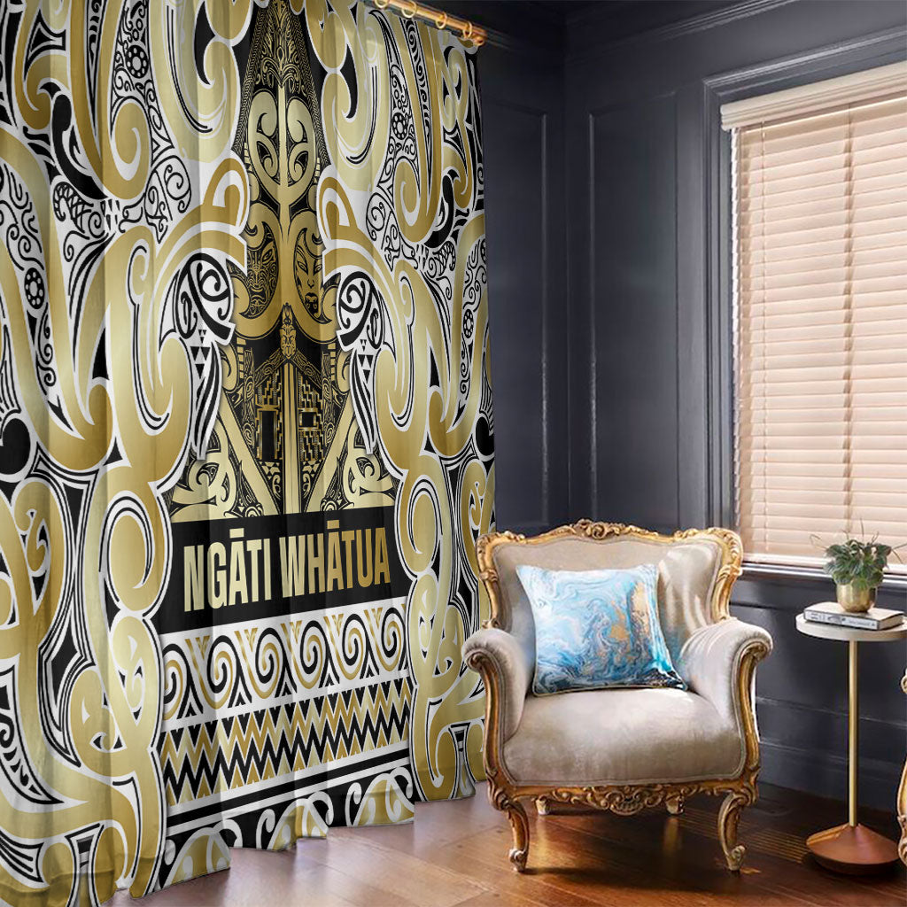 Aotearoa Iwi Ngati Whatua Window Curtain Maori Wharenui House Tribal Pattern