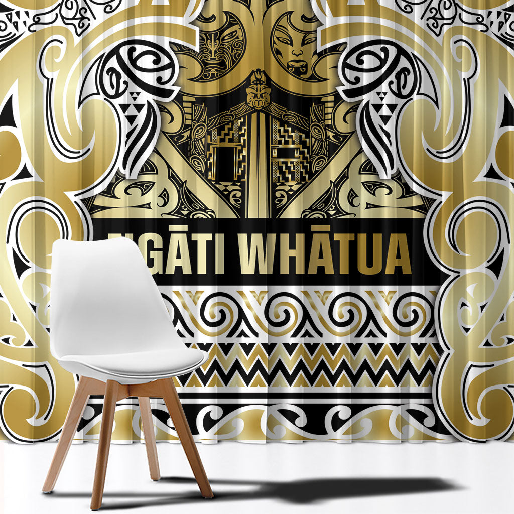 Aotearoa Iwi Ngati Whatua Window Curtain Maori Wharenui House Tribal Pattern