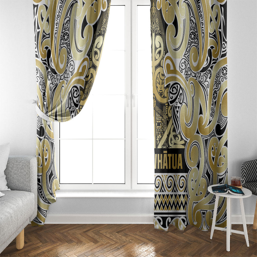 Aotearoa Iwi Ngati Whatua Window Curtain Maori Wharenui House Tribal Pattern