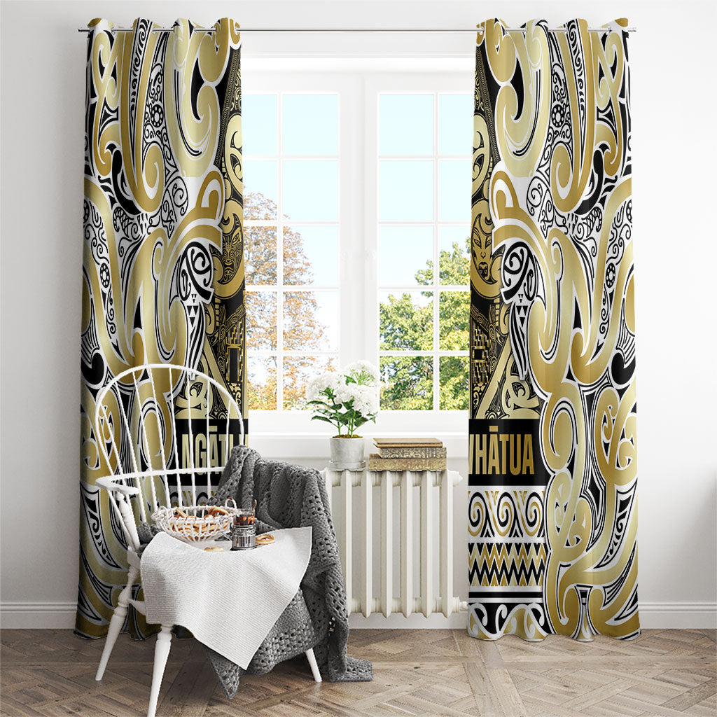 Aotearoa Iwi Ngati Whatua Window Curtain Maori Wharenui House Tribal Pattern
