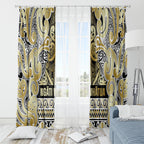 Aotearoa Iwi Ngati Whatua Window Curtain Maori Wharenui House Tribal Pattern