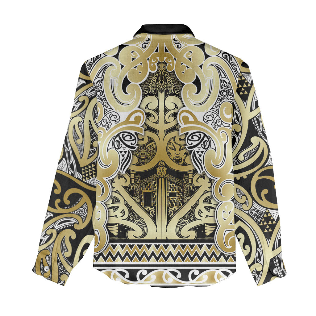 Aotearoa Iwi Ngati Whatua Women Casual Shirt Maori Wharenui House Tribal Pattern