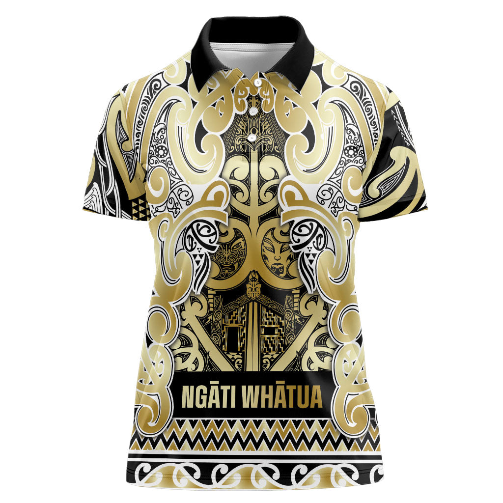 Aotearoa Iwi Ngati Whatua Women Polo Shirt Maori Wharenui House Tribal Pattern