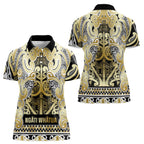 Aotearoa Iwi Ngati Whatua Women Polo Shirt Maori Wharenui House Tribal Pattern