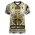 Aotearoa Iwi Ngati Whatua Women V-Neck T-Shirt Maori Wharenui House Tribal Pattern