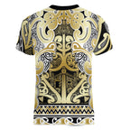 Aotearoa Iwi Ngati Whatua Women V-Neck T-Shirt Maori Wharenui House Tribal Pattern