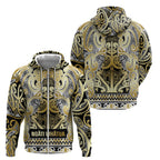 Aotearoa Iwi Ngati Whatua Zip Hoodie Maori Wharenui House Tribal Pattern