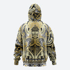 Aotearoa Iwi Ngati Whatua Zip Hoodie Maori Wharenui House Tribal Pattern