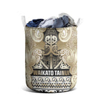Aotearoa Iwi Waikato Tainui Laundry Basket Maori Wharenui House Tribal Pattern