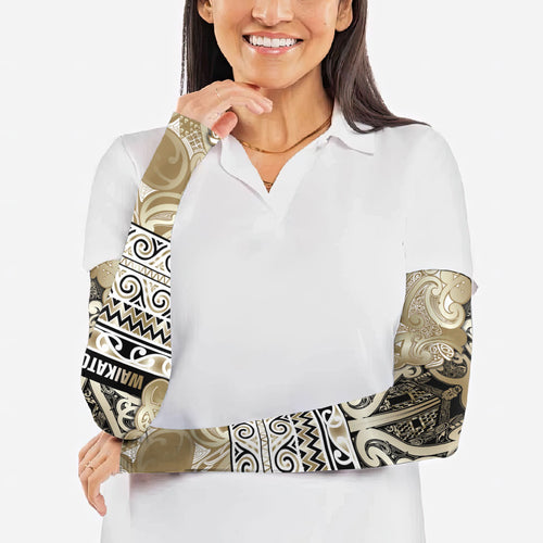 Aotearoa Iwi Waikato Tainui Arm Sleeves Maori Wharenui House Tribal Pattern