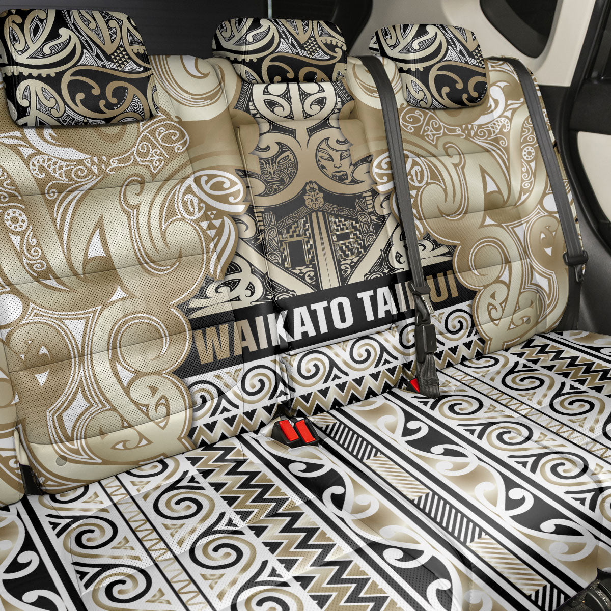 Aotearoa Iwi Waikato Tainui Back Car Seat Cover Maori Wharenui House Tribal Pattern